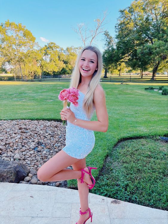 Beautiful short prom dress. Elegant Dresses,Party Gown - FashionDia