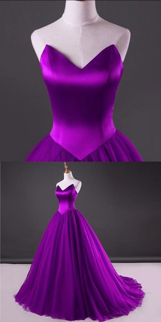 Elegant Purple Prom Dress Long Evening Dress