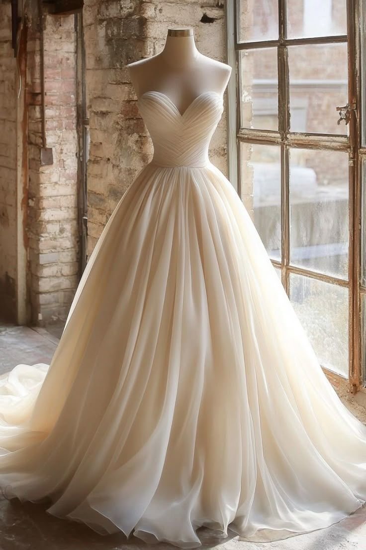 A-Line Sweetheart Wedding Dress Simple Bridal Dress Evening Dress