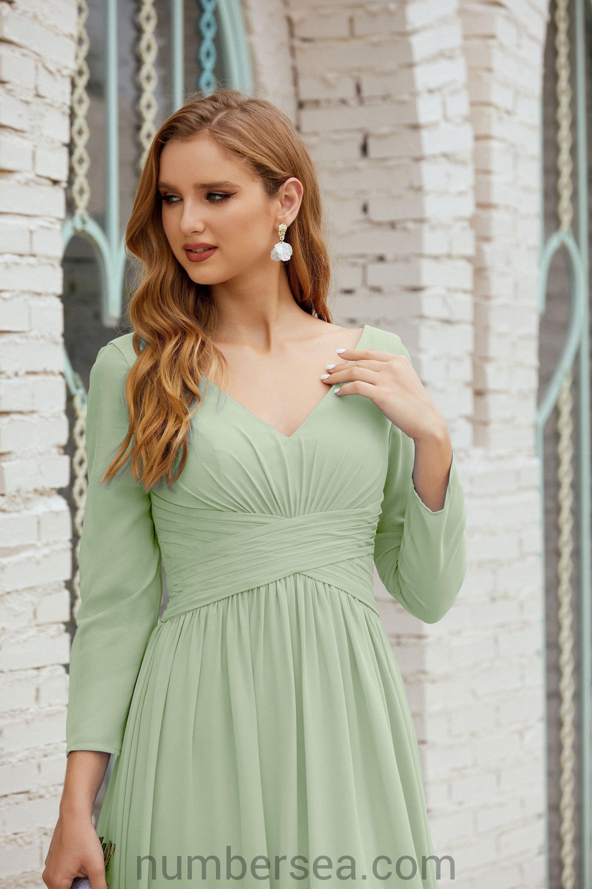 Numbersea Bridesmaid Dress Chiffon Formal Party Dress Evening Dress 28016 by numbersea