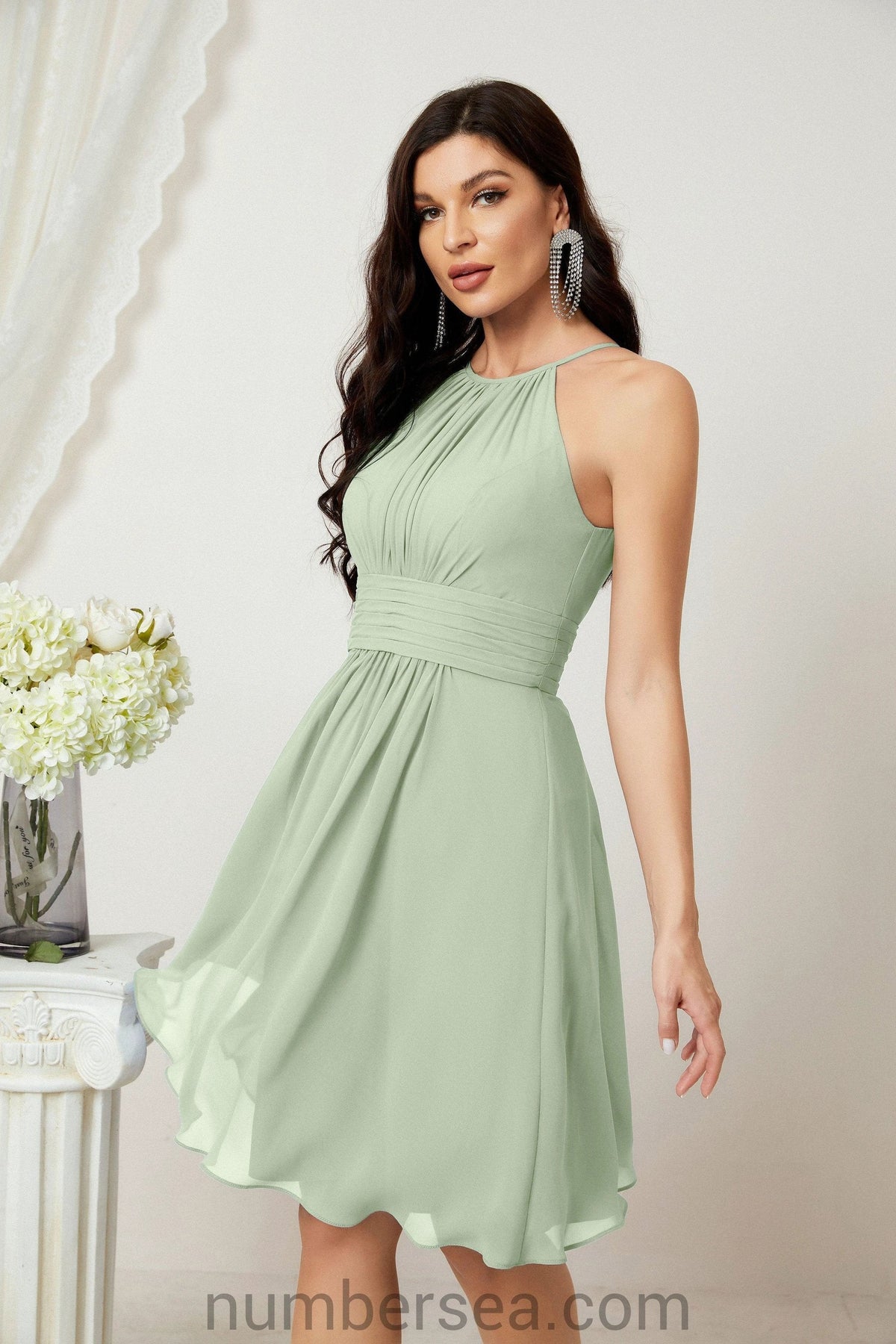 Halter Homecoming Dresses Formal Evening Party Cocktail Dress 28011 Clearance sale (ZD16954)