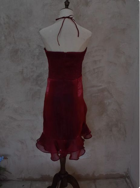 Halterneck Ruffle Birthday Dress Homecoming Dress