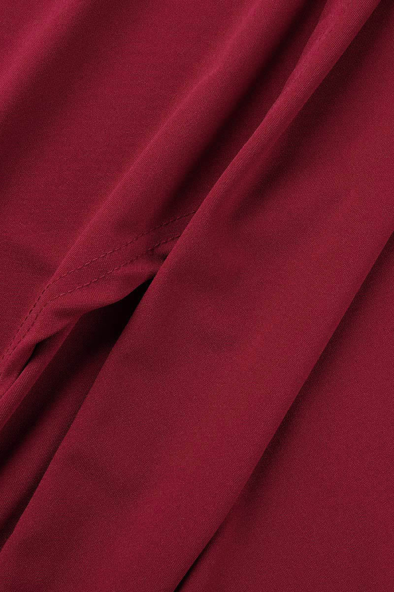 Elegant Solid Slit Fold V Neck Evening Dress Dresses(4 Colors) - View 7 | VelvetHem