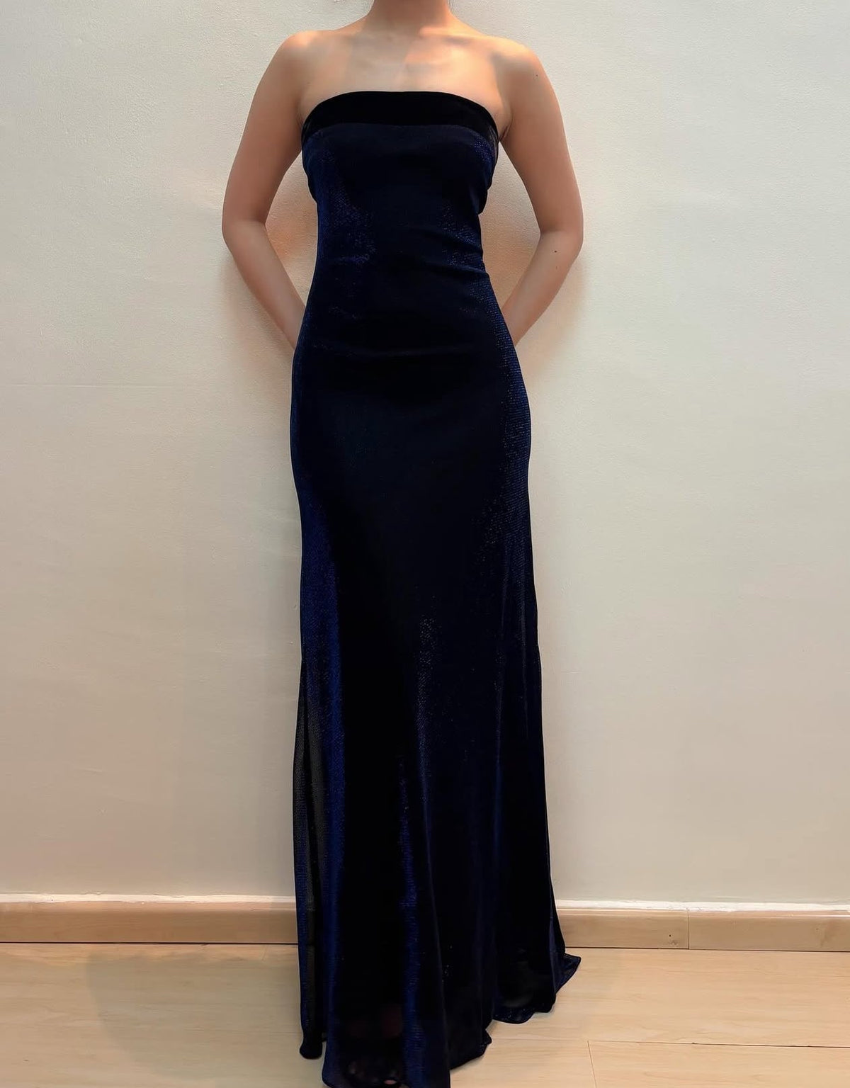 Strapless Mermaid Maxi Dress Elegant Vintage Evening Dress J8560