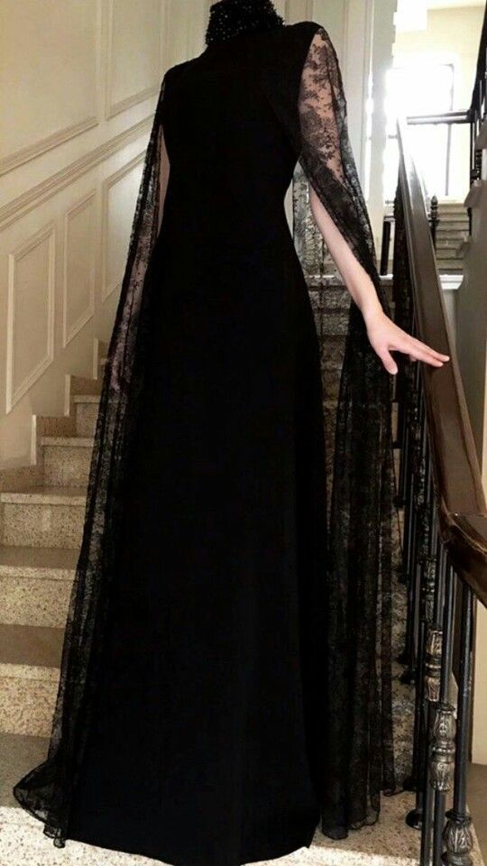 Classy Black Sheath Long Evening Dress Black Evening Gown Y7144 - View 2 | VelvetHem
