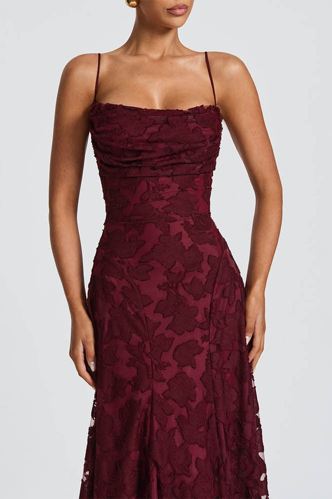 Backless Chiffon Maxi Dress