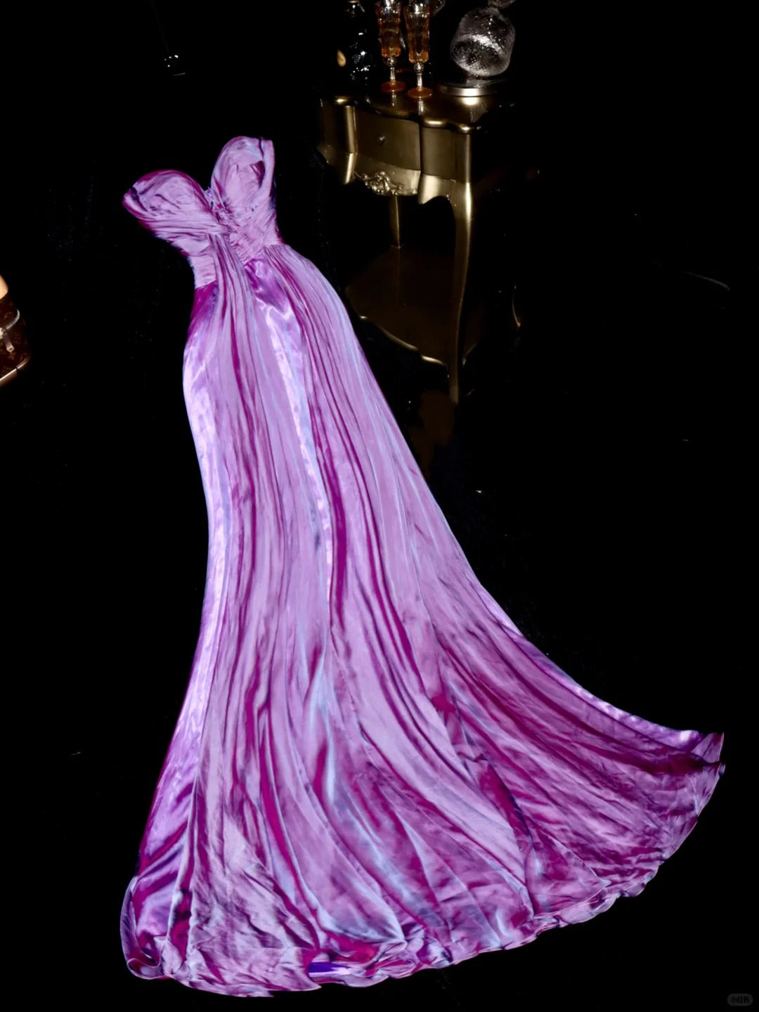 Charming Prom Dress Satin Sweetheart Pleated Evening Dress Gala Dress - FashionDia