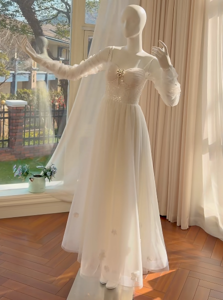 Charming Prom Dress A-Line Spaghetti Straps Gala Dress Long Evening Dress - FashionDia