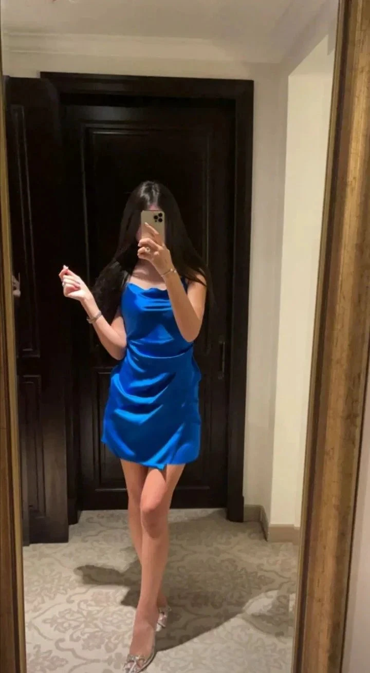Royal Blue Mini Homecoming Dress Royal Blue Party Gown (ZD12589)