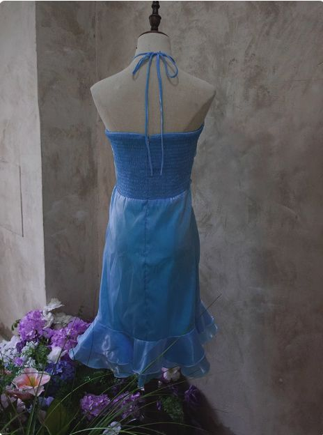 Halterneck Ruffle Birthday Dress Homecoming Dress