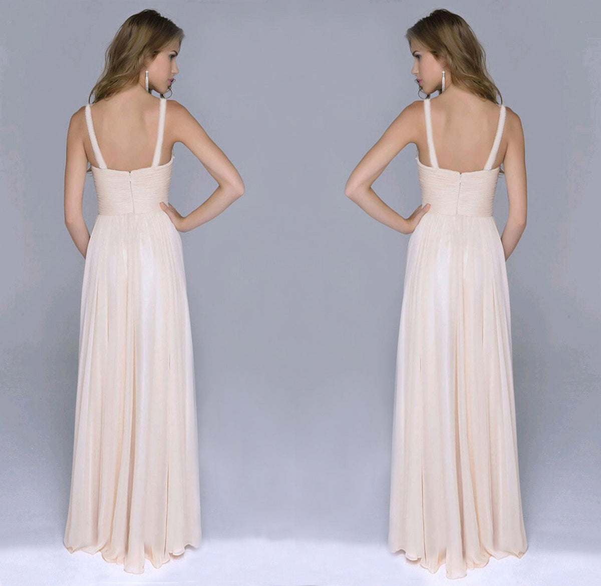 Popular Women Evening Dress Chiffon Sequin Sling Dress - View 3 | VelvetHem