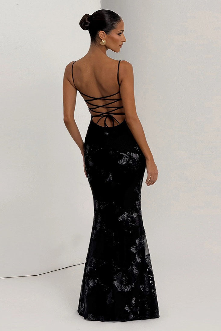 Backless Floral Tie Relaxed Dress for Modern Casual Wear