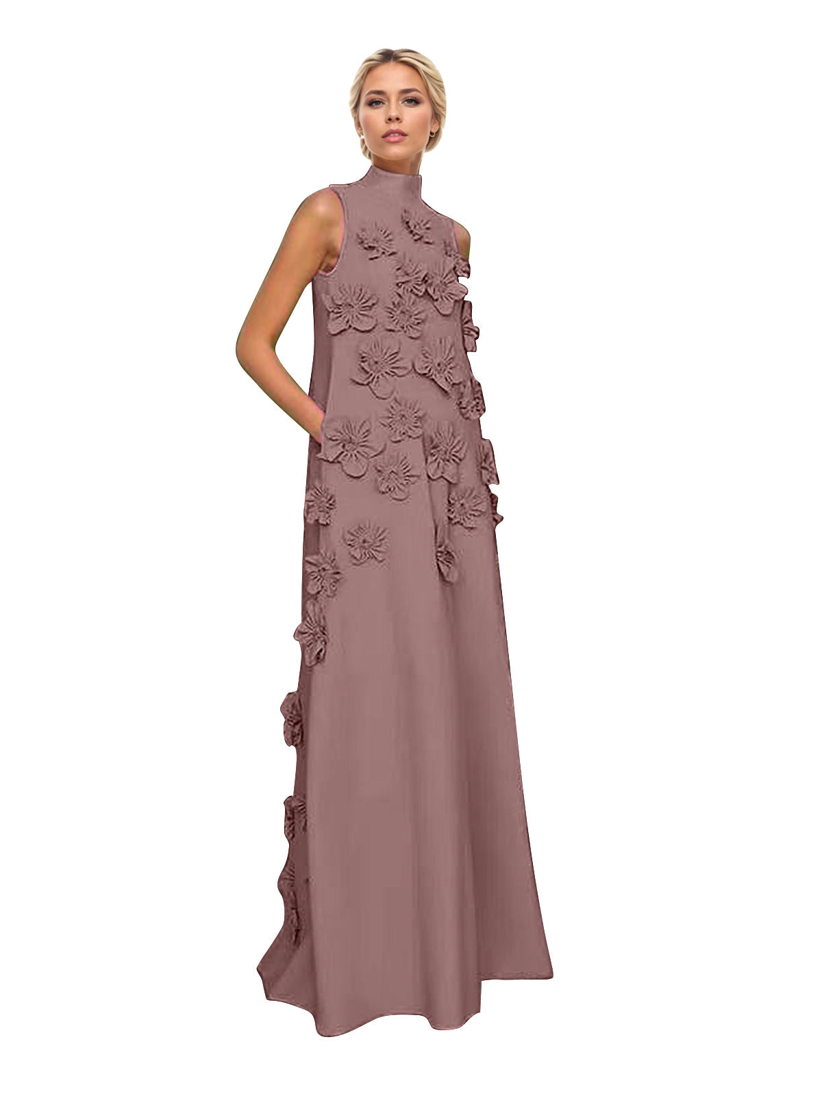 Hank Flower Embellished Maxi Dress