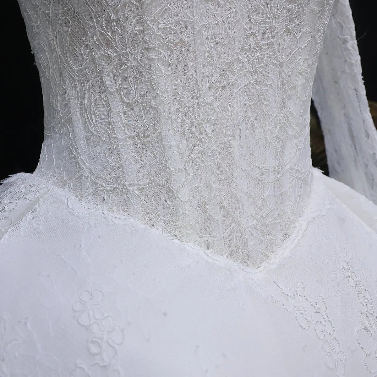 Luxury High Neck Lace Wedding Dress ZP182