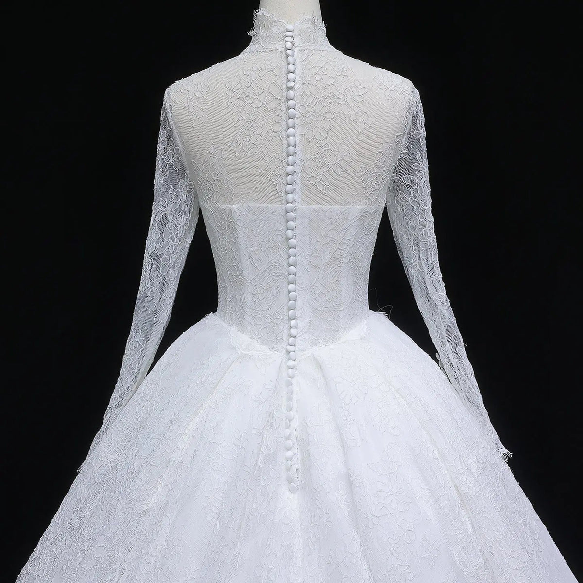 Luxury High Neck Lace Wedding Dress ZP182