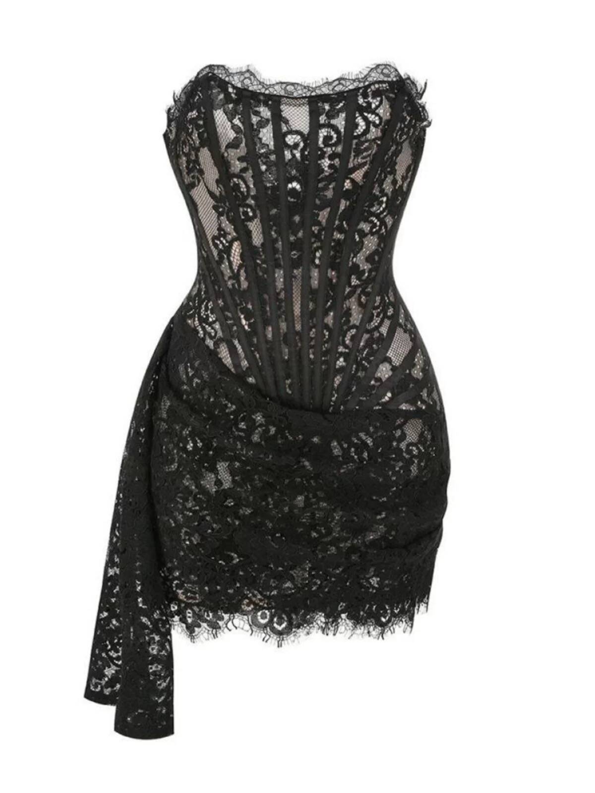 Sexy Burgundy Strapless Lace Sheath Short Cocktail Dress Homecoming Dress