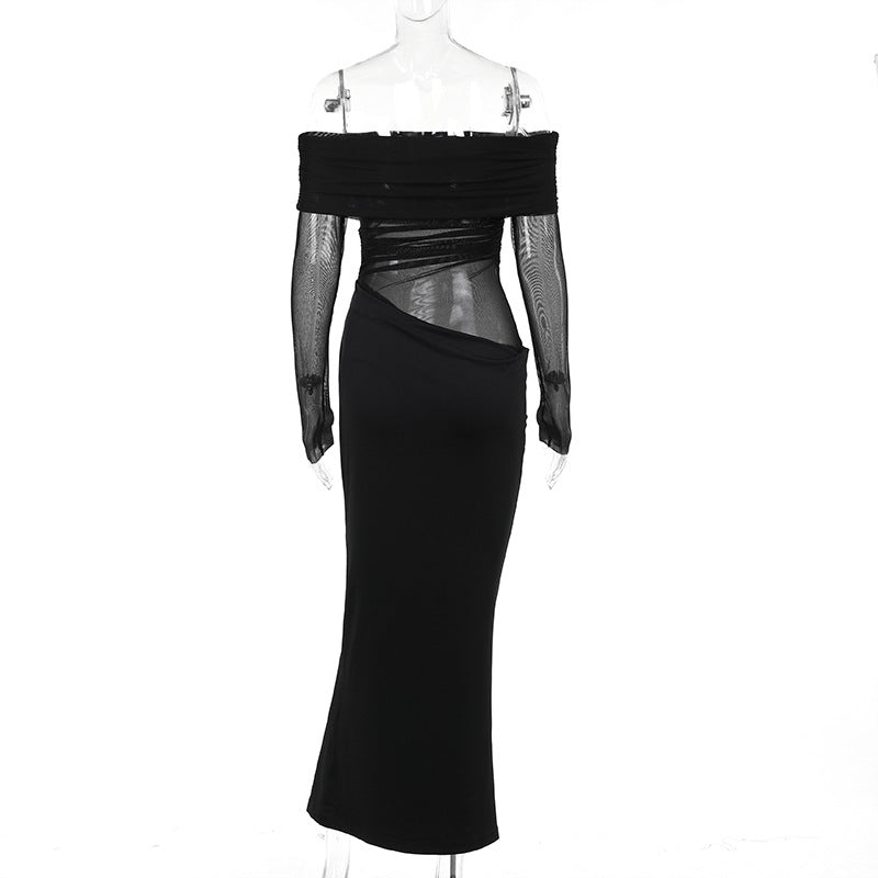 Alisha Off Shoulder Dress Black
