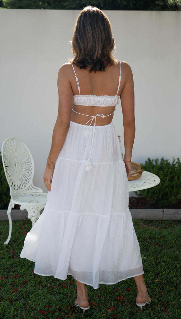 Saz Maxi Dress White