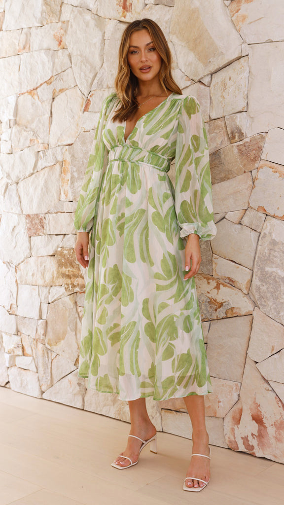 Sideris Midi Dress Green