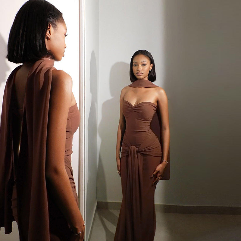 Carway Maxi Dress Brown