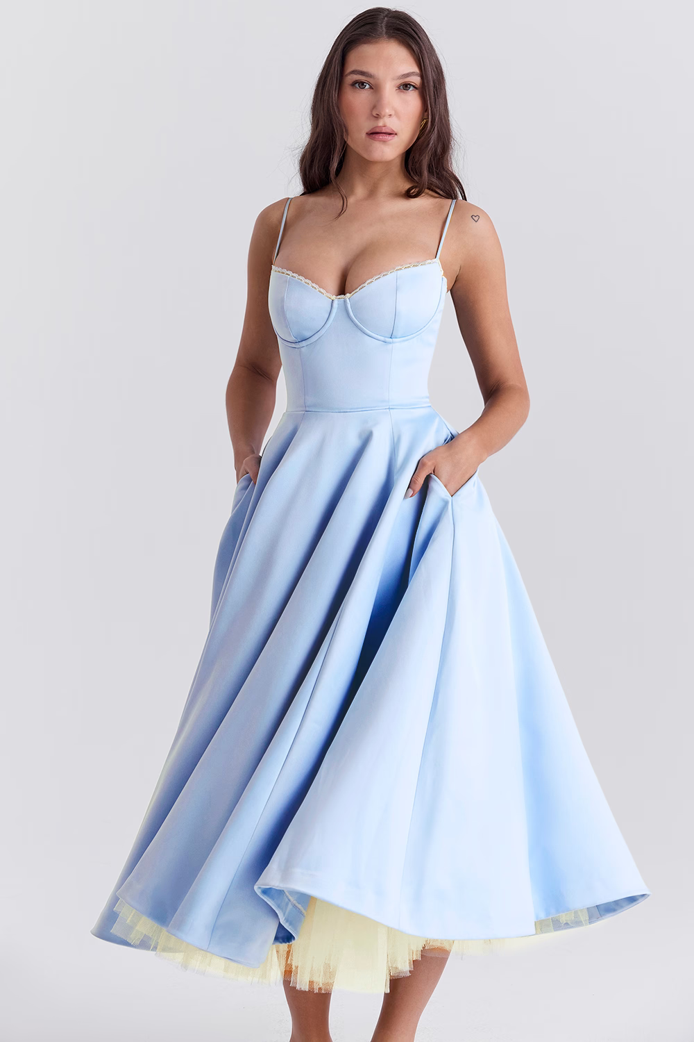 Beatriz Boutique Satin Dress for Parties Designer Edit