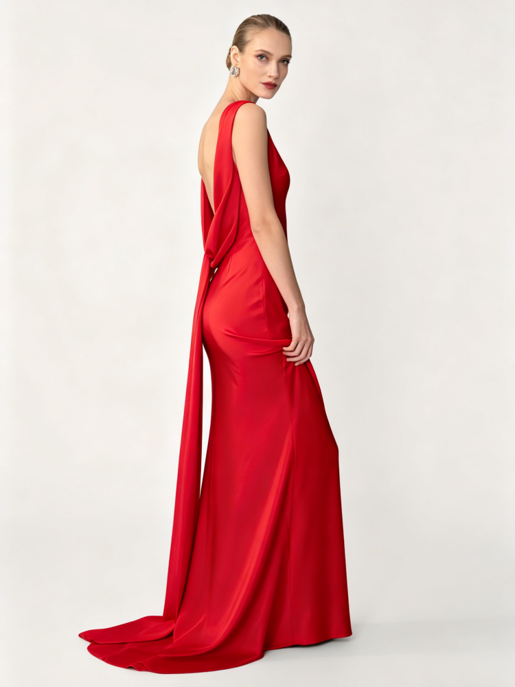 Tied & Drawn ��� Satin Gown