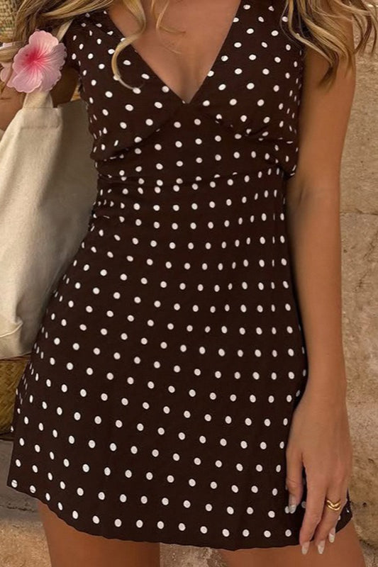 Fl Polka Dots Dress with Relaxed Everyday Styling Boutique Fashion Style