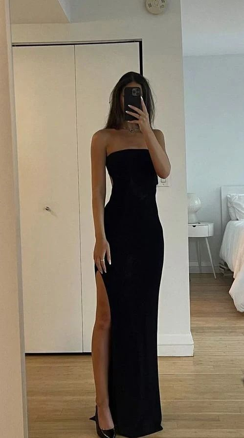 Black Evening Dress Sexy Long Prom Dress