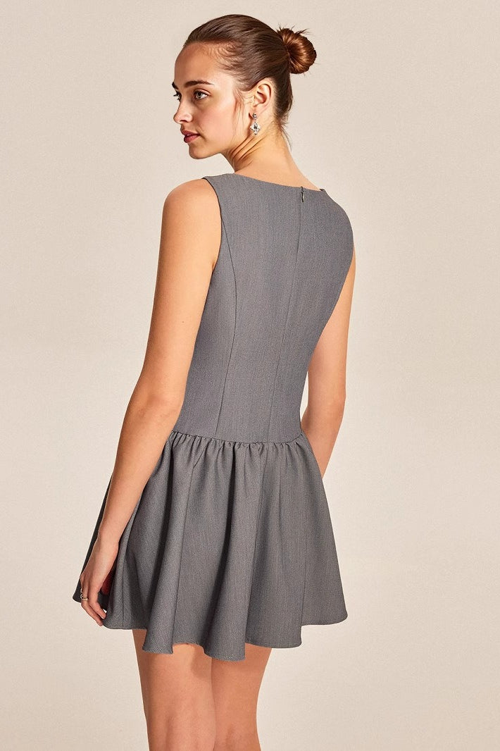Elegant Ruffle A Line Work Dress - View 4 | VelvetHem