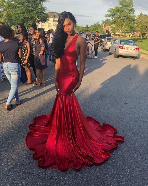Simple Mermaid Elegant Cheap Long Prom Dresses