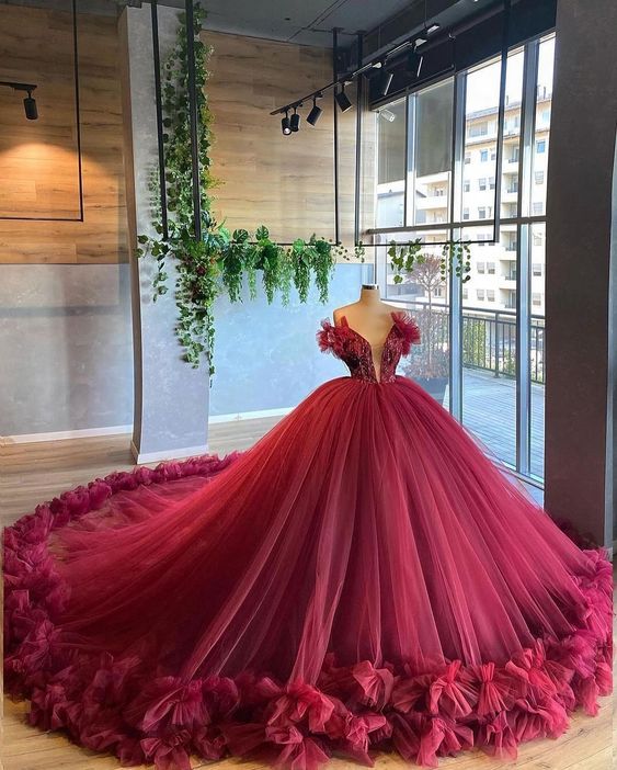 A-Line Prom Dress, Ball Gown Evening Dress - FashionDia