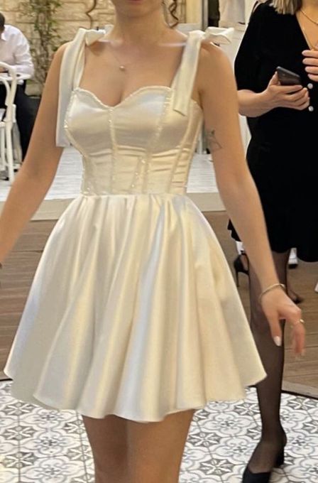 Ivory Short Party Dress Homecoming Dresses