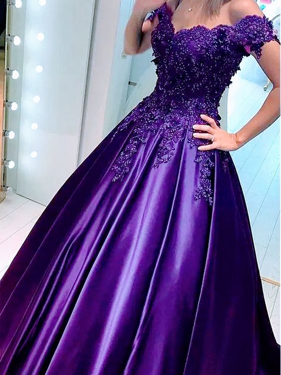 Purple Prom Dress Long Evening Gown Graduation Party Dress Formal Dress For Prom