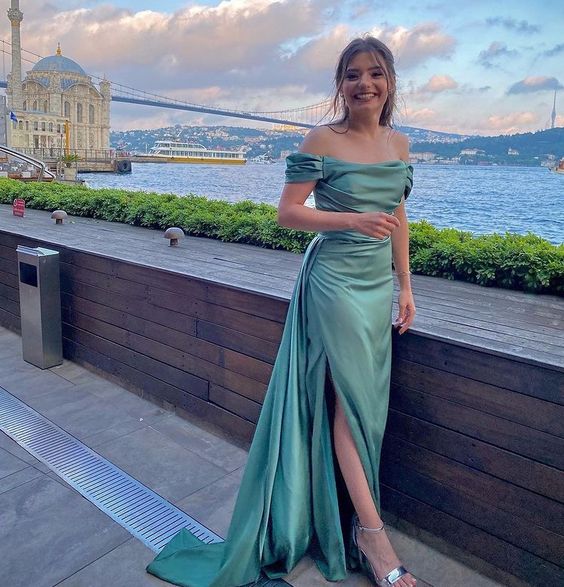 Green Evening Dress Long Prom Dress Party Dress