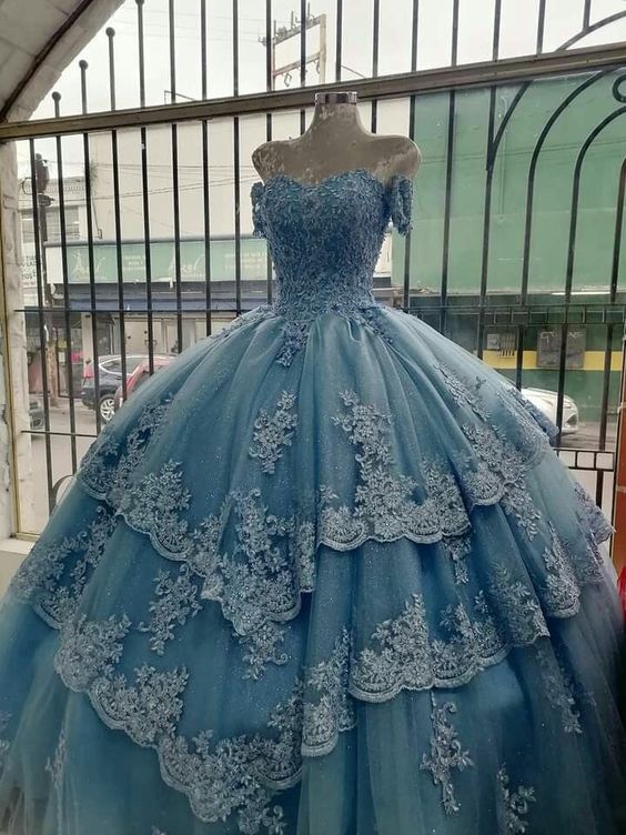 Blue Wedding Dresses Ball Gown Prom Dresses - FashionDia