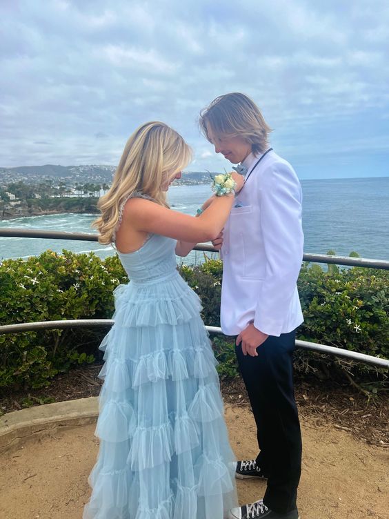 Blue Evening Dress Long Prom Dress Party Dress - FashionDia