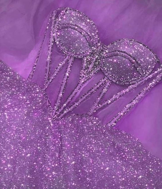 Sexy Sleeveless Purple Party Dresses, Prom Dress