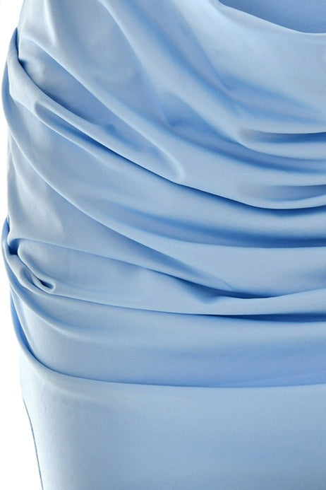 Strapless Ruched Bodycon Dress with Relaxed Fit and Seasonal Wardrobe Essential