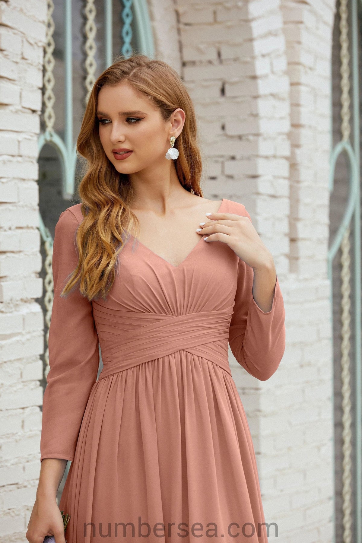 Numbersea Bridesmaid Dress Chiffon Formal Party Dress Evening Dress 28016 by numbersea