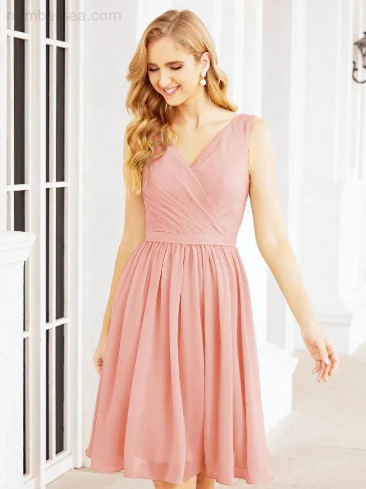 ZapDress Homecoming Dresses Knee Length Skirt V Back 28062 (ZD16943)
