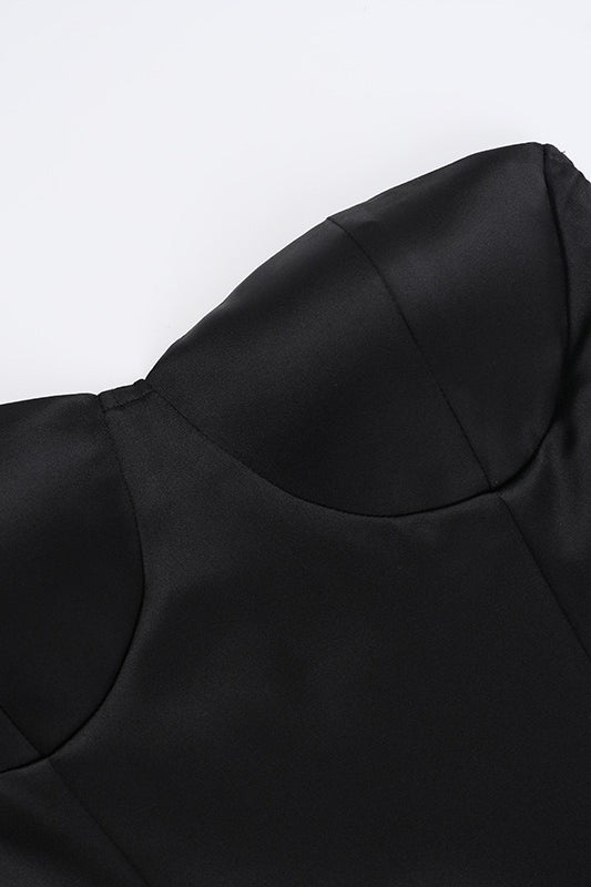 Strapless Ruched A Dress with Relaxed Fit and Everyday Wear