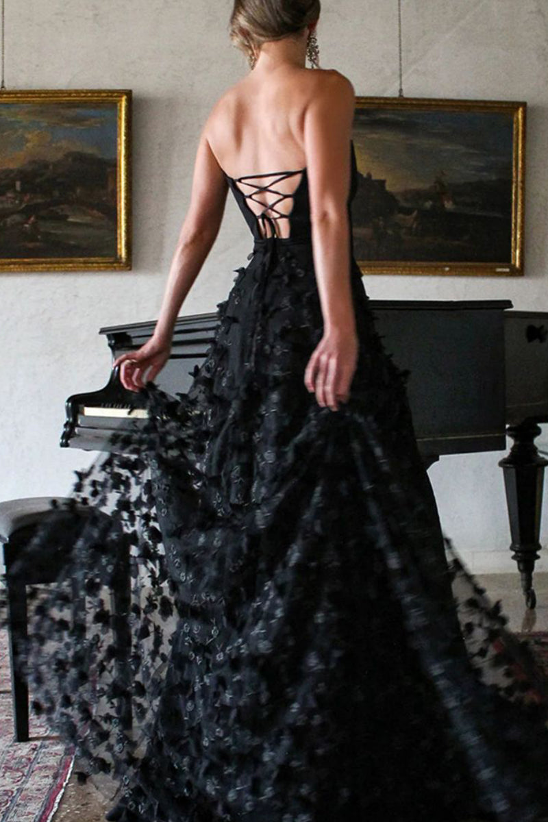 Elegant Solid Frenulum Strapless Evening Dress Dresses - View 7 | VelvetHem