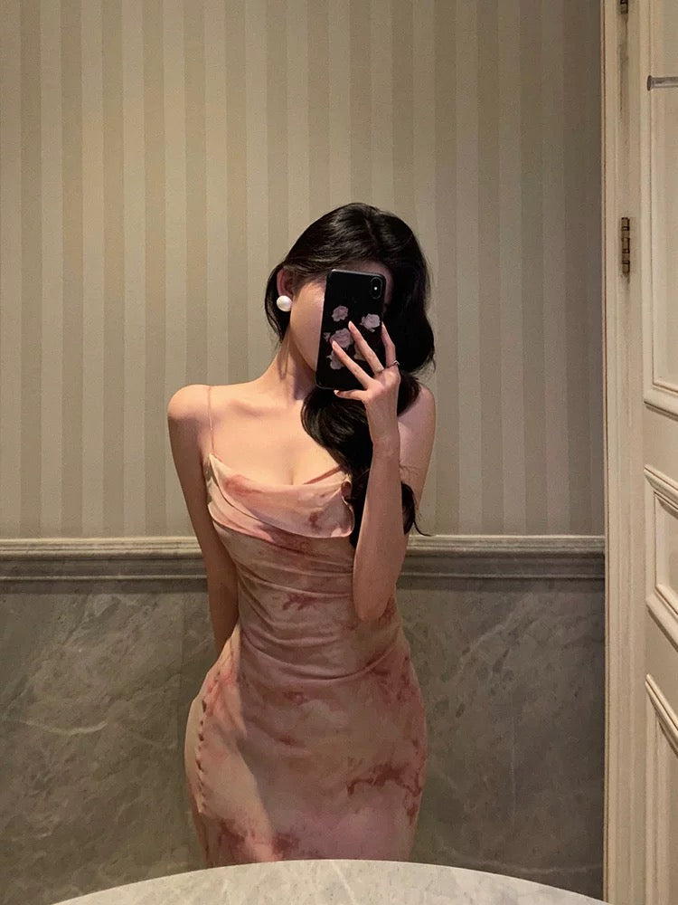 Classy Mermaid Spaghetti Straps Pink Prom Dresses Birthday Outfits Evening Gown - View 2 | FashionDia