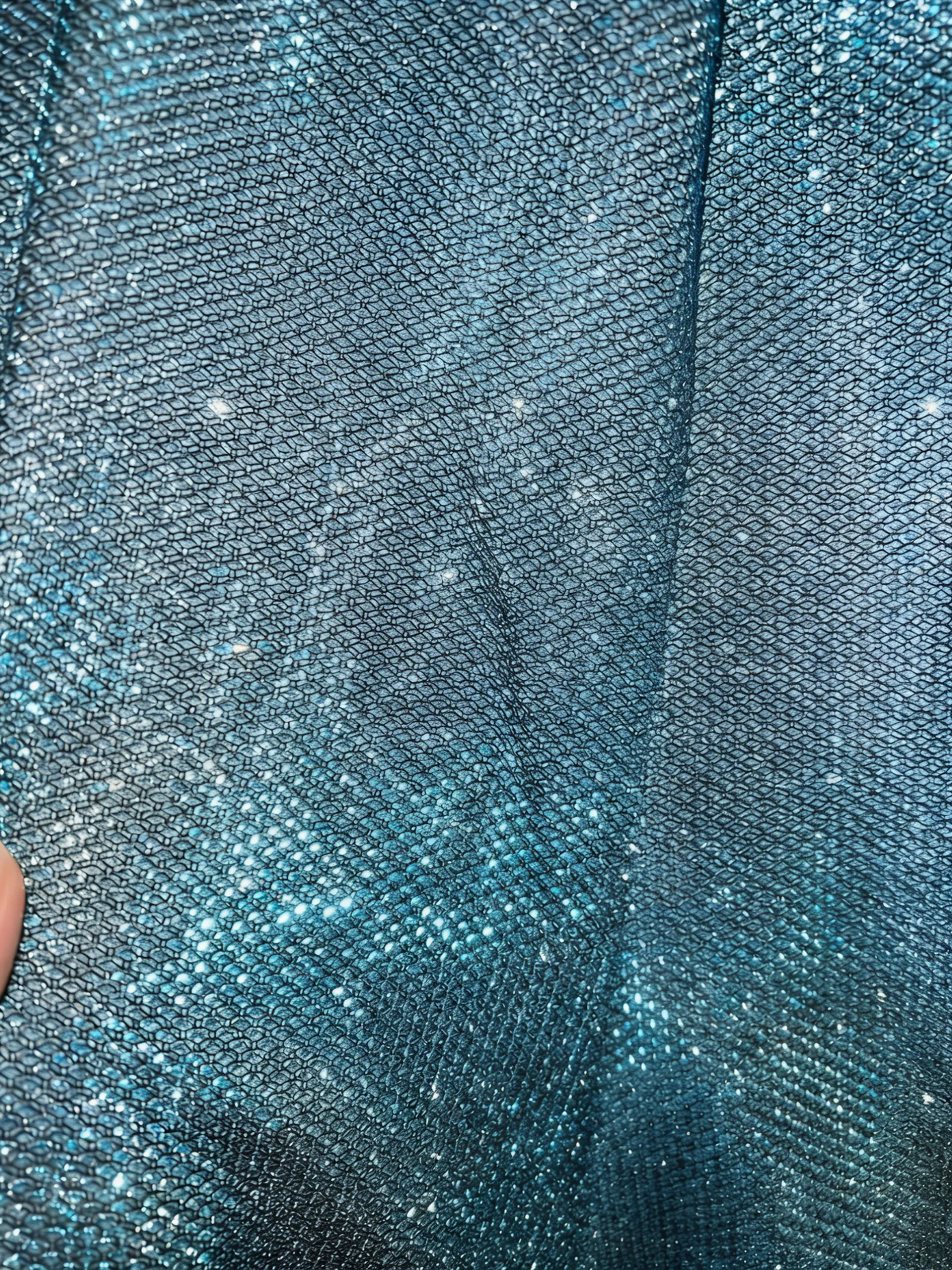 Glitter V Neckline Sequin Beaded Mermaid Party Dress Blue Long Evening Gown D4888