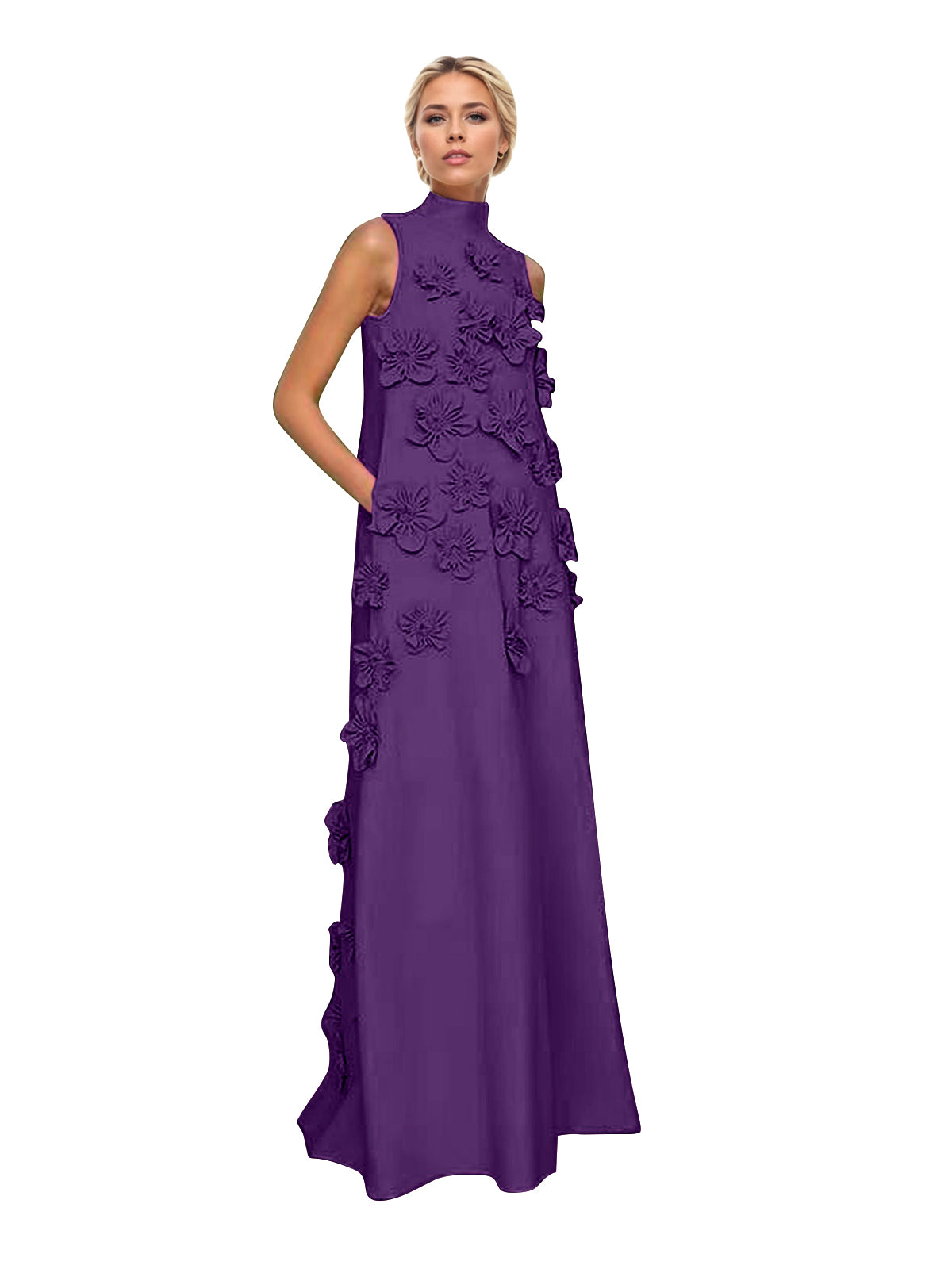 Hank Flower Embellished Maxi Dress
