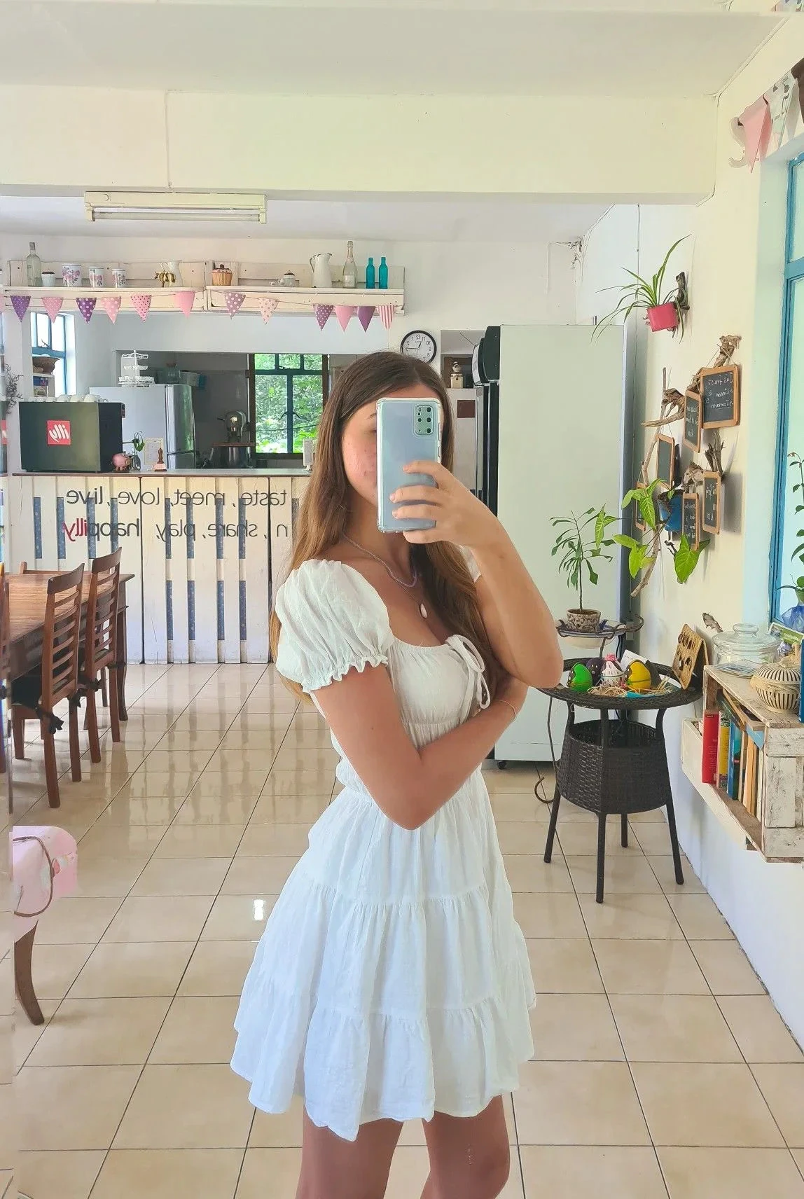 A-line White Homecoming Dress White Party Dress (ZD12097)