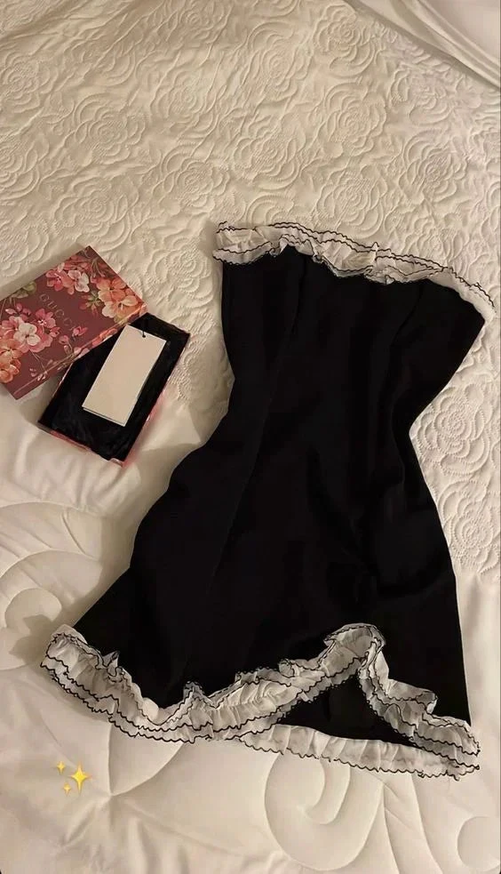 Irregular Strapless Homecoming Dress Sexy Cocktail Dress Y5941 by simplepromdress