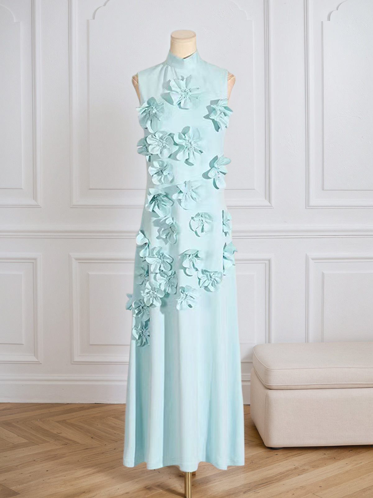 Hank Flower Embellished Maxi Dress