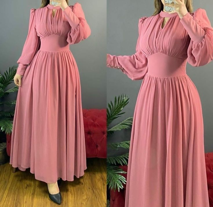 Simple A-line Long Sleeves Prom Dress Fashion Evening Dress Y5795 - View 2 | VelvetHem