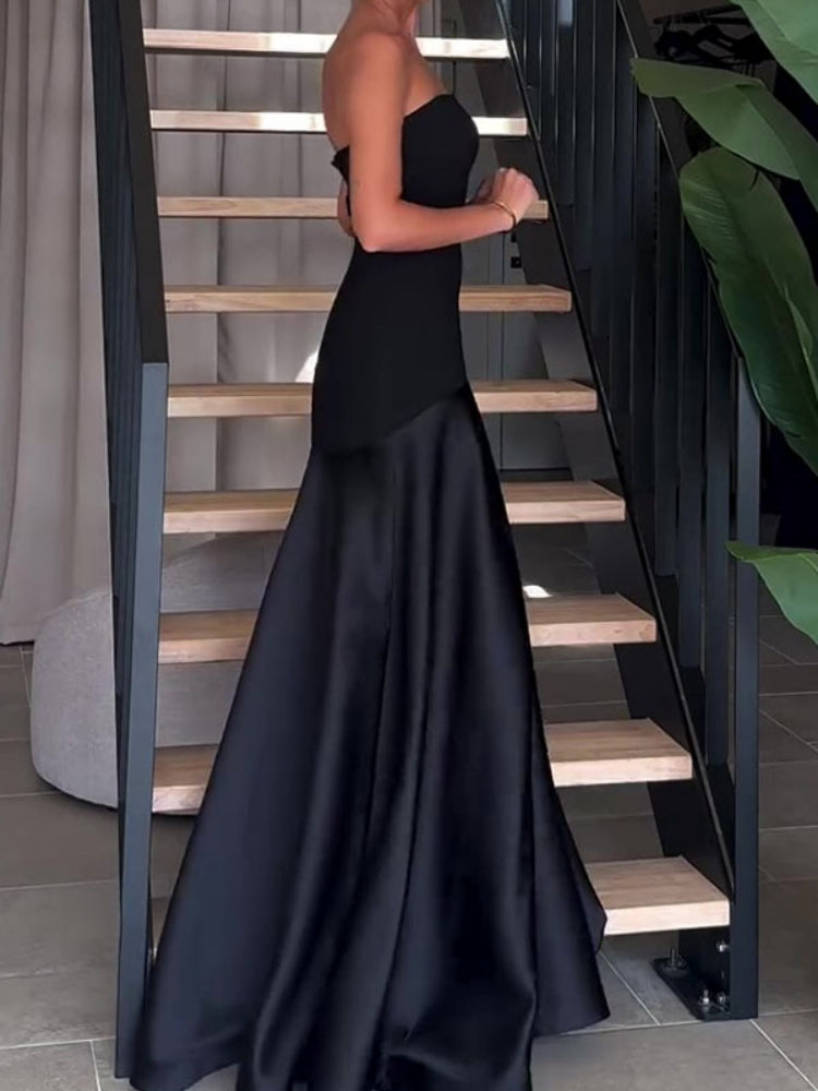 Voluminous Sleeveless Maxi Dress